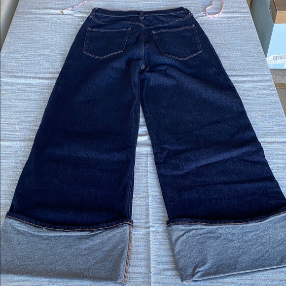 Women's A.N.A. Wide-Leg High-Waisted Dark Blue Jeans - Picture 9 of 14